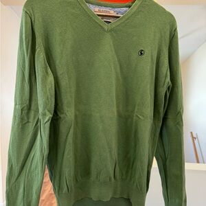 Elegant Green V-Neck Sweater by El Ganso